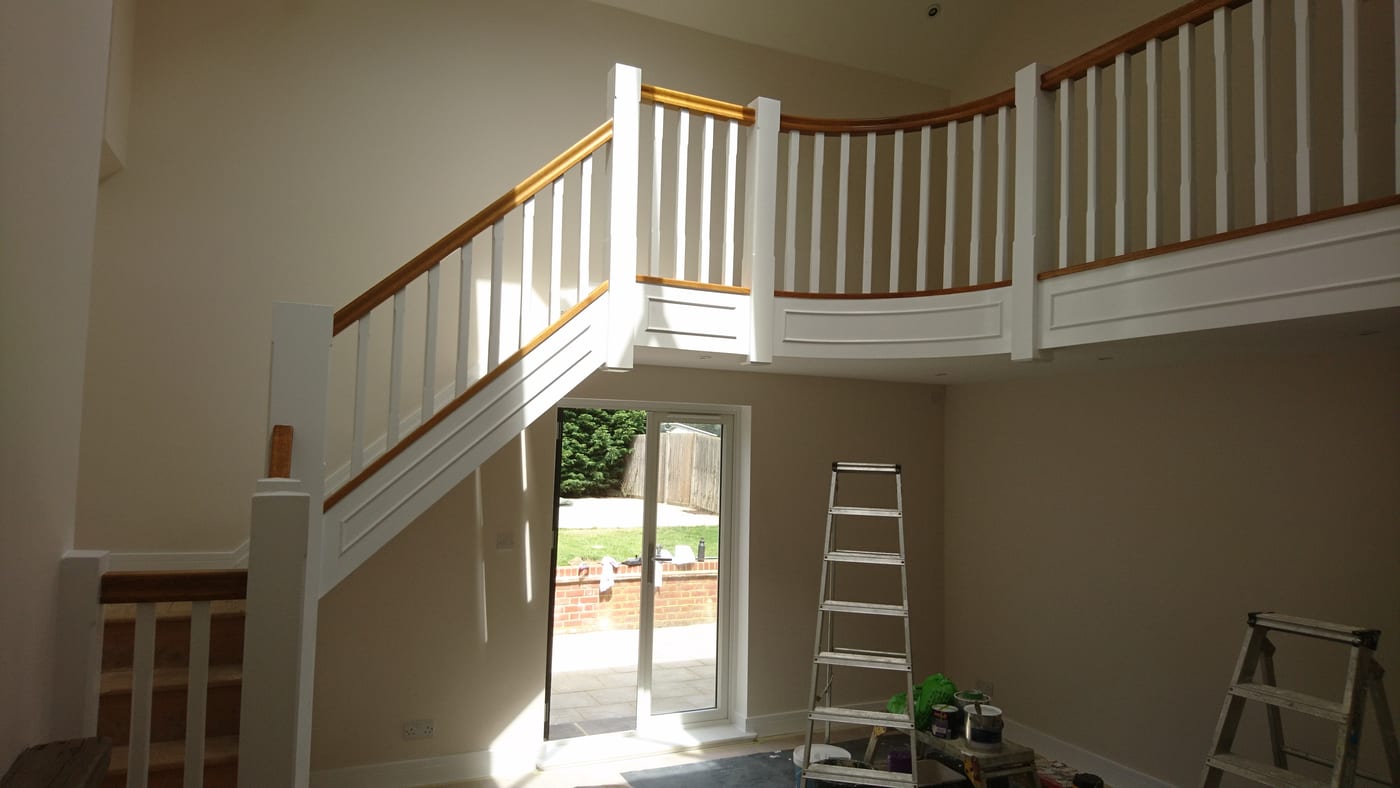 Bespoke Staircase and Curved Landing — Taylor Made Carpentry Bespoke Staircase and Curved Landing — bespoke staircases by Taylor Made Carpentry, West Sussex